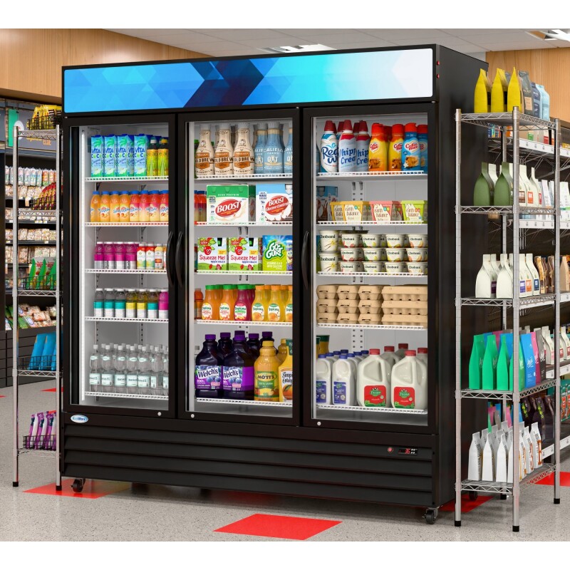 71 in. Three-Door Merchandiser Refrigerator - 56 Cu. Ft MDR3GD63C, product image 5 of 28