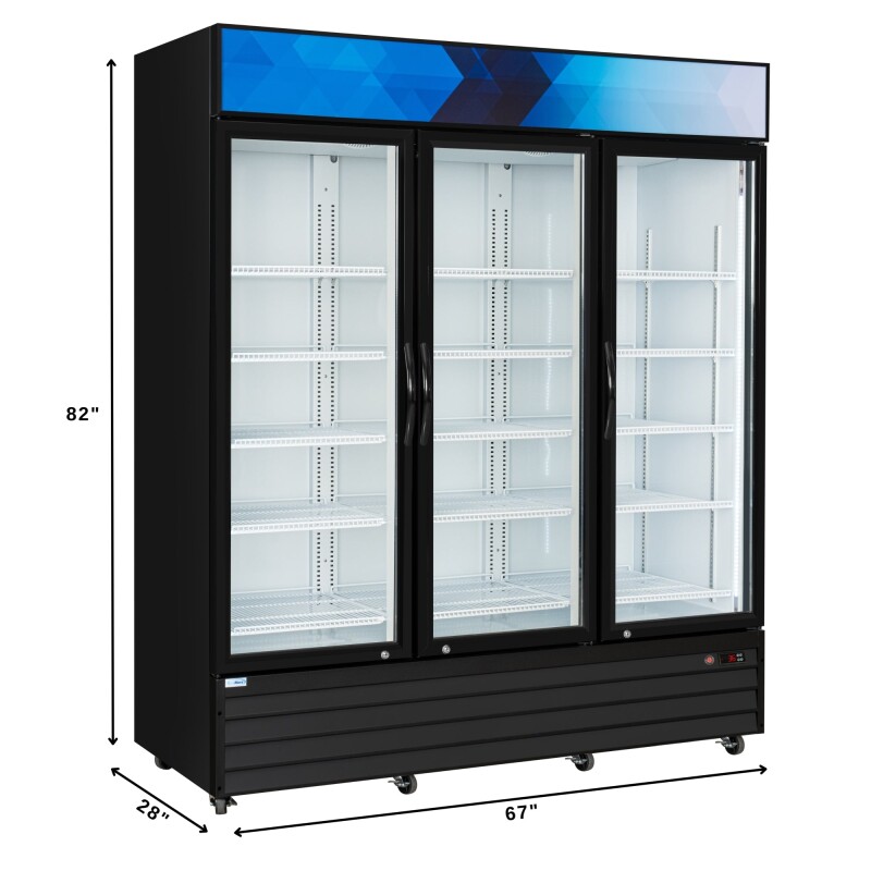 71 in. Three-Door Merchandiser Refrigerator - 56 Cu. Ft MDR3GD63C, product image 17 of 28