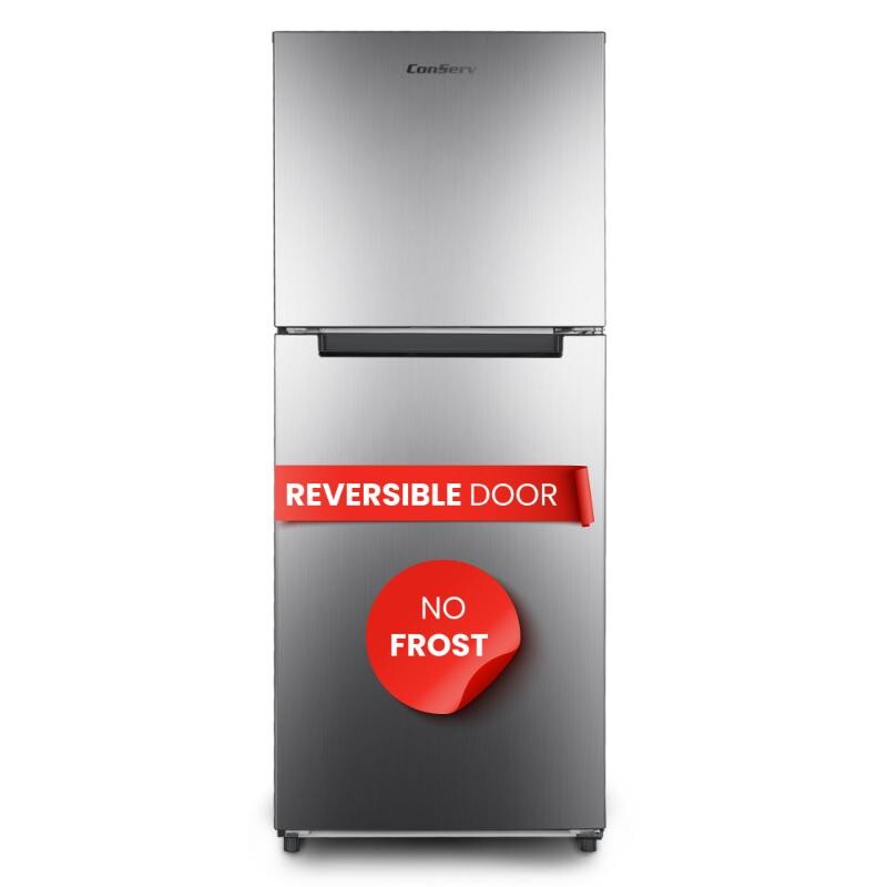 Conserv 10cf Top Freezer Refrigerator 24in Frost Free E-Star Quiet 43dB 110V SS MDRF1010ESE