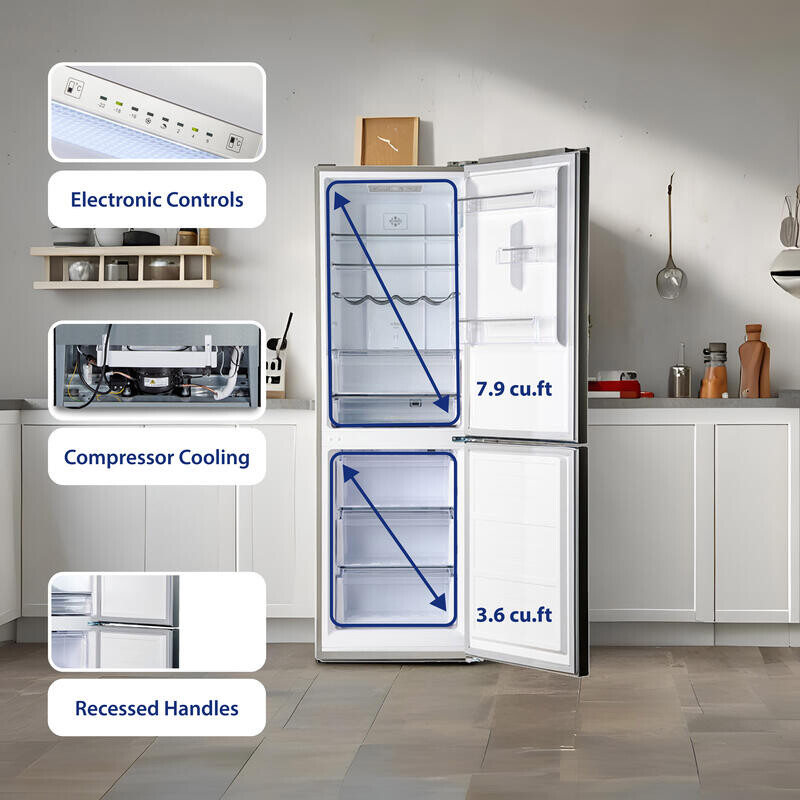 Conserv 11.5cf Tall Frost Free Ref-Freezer 24in Wine Rack E-Star 43dB MDRF3761150