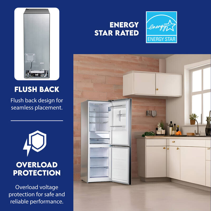 Conserv 11.5cf Tall Frost Free Ref-Freezer 24in Wine Rack E-Star 43dB MDRF3761150