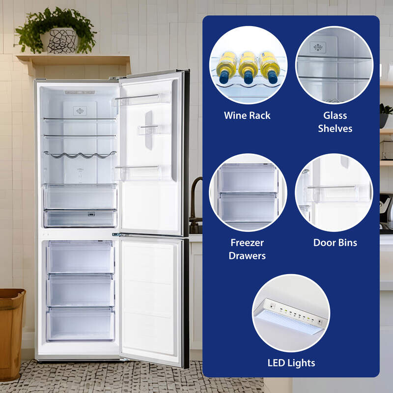 Conserv 11.5cf Tall Frost Free Ref-Freezer 24in Wine Rack E-Star 43dB MDRF3761150