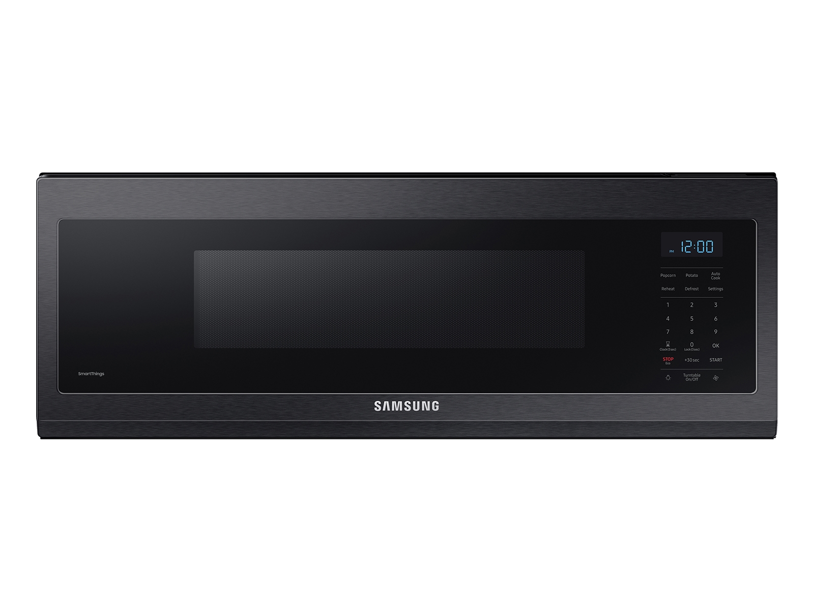 1.1 cu. ft. Smart SLIM Over-the-Range Microwave with 400 CFM Hood Ventilation, Wi-Fi & Voice Control in Black Stainless Steel ME11A7510DGAA