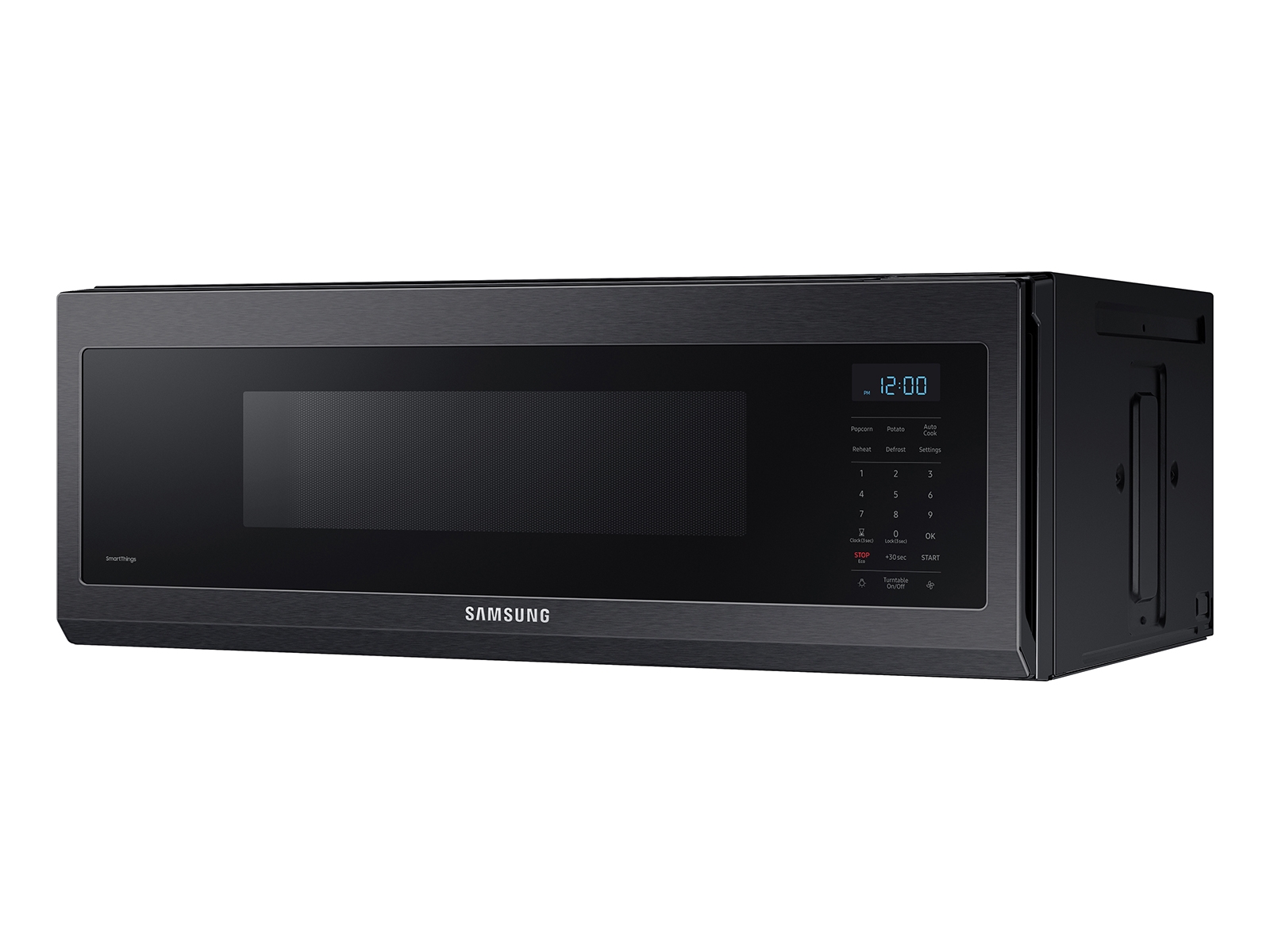 1.1 cu. ft. Smart SLIM Over-the-Range Microwave with 400 CFM Hood Ventilation, Wi-Fi & Voice Control in Black Stainless Steel ME11A7510DGAA