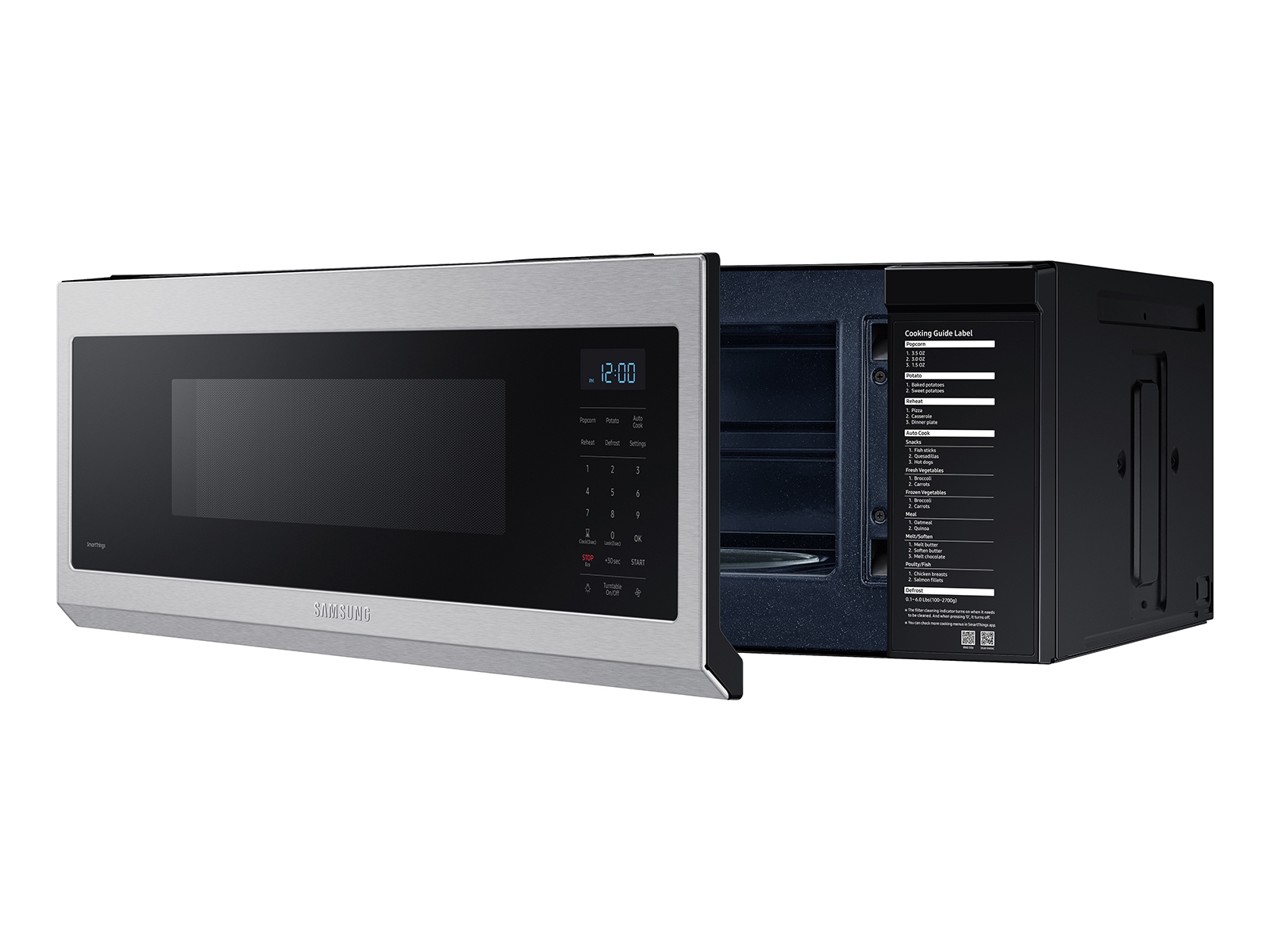 1.1 cu. ft. Smart SLIM Over-the-Range Microwave with 400 CFM Hood Ventilation, Wi-Fi & Voice Control in Stainless Steel ME11A7510DSAA