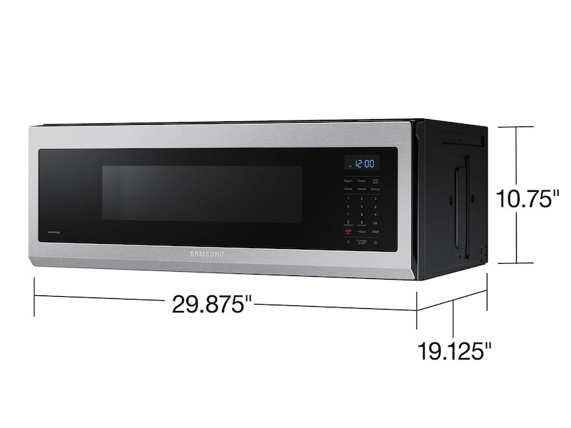 1.1 cu. ft. Smart SLIM Over-the-Range Microwave with 400 CFM Hood Ventilation, Wi-Fi & Voice Control in Stainless Steel ME11A7510DSAA