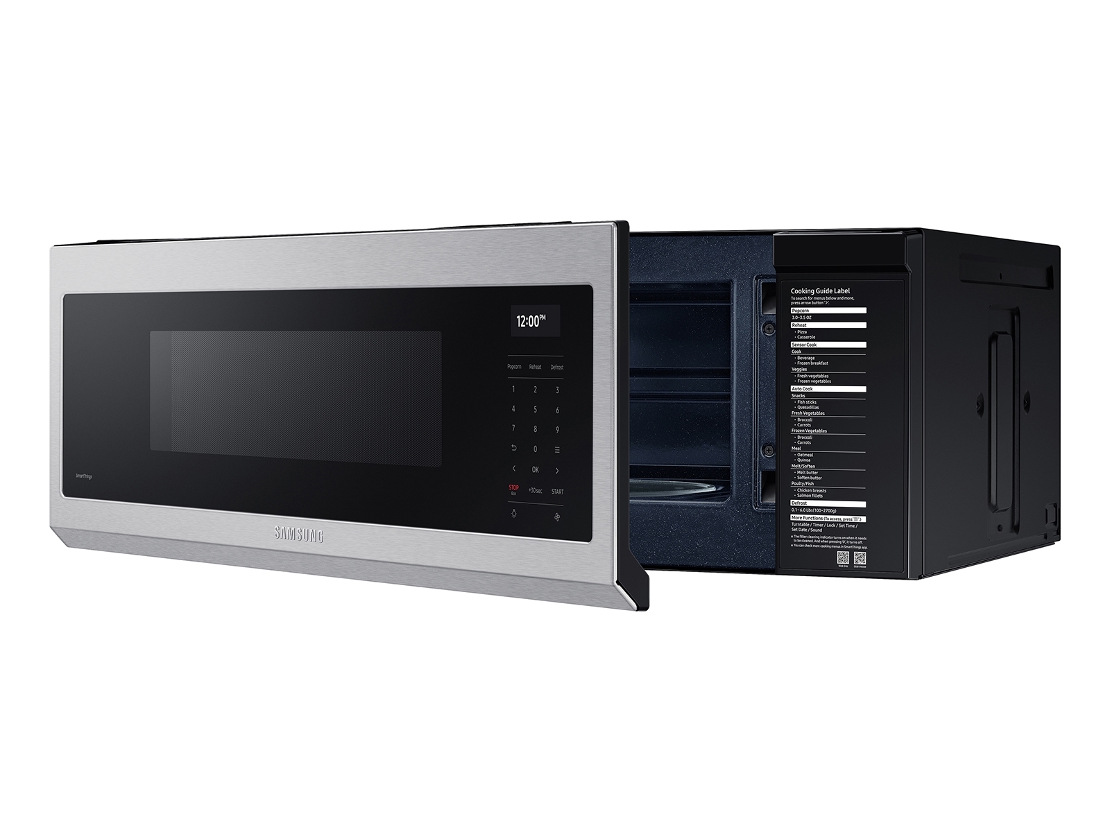 1.1 cu. ft. Smart SLIM Over-the-Range Microwave with 550 CFM Hood Ventilation, Wi-Fi & Voice Control in Stainless Steel ME11A7710DSAA