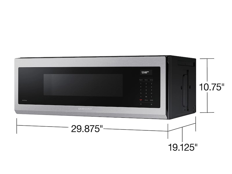 1.1 cu. ft. Smart SLIM Over-the-Range Microwave with 550 CFM Hood Ventilation, Wi-Fi & Voice Control in Stainless Steel ME11A7710DSAA