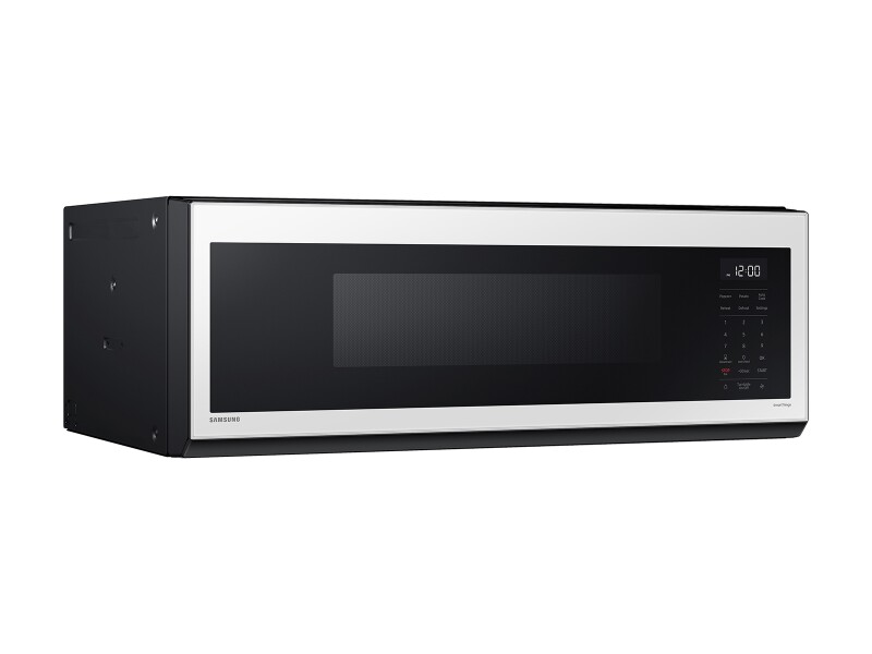 1.1 cu. ft. Bespoke Smart SLIM Over-the-Range Microwave with 400 CFM Hood Ventilation, Wi-Fi & Voice Control in White Glass ME11CB751012AA