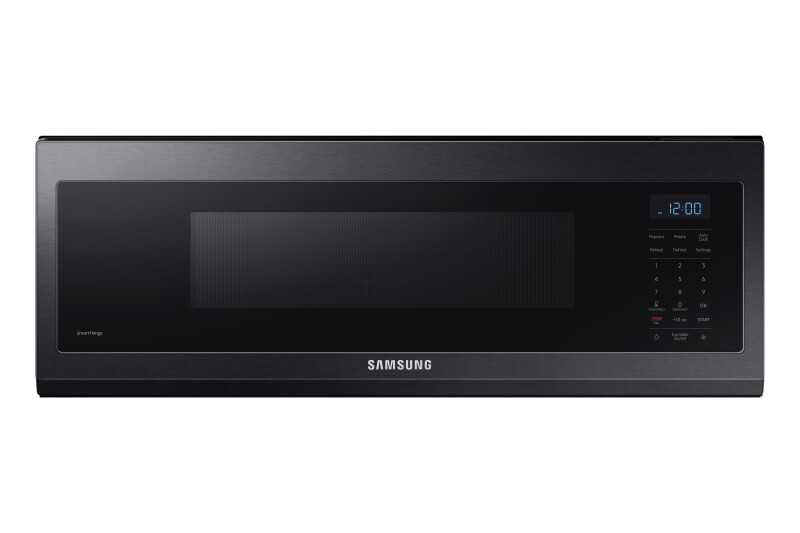1.1 cu. ft. Smart SLIM Over-the-Range Microwave with 400 CFM Ventilation in Matte Black Steel ME11F7510MTAA
