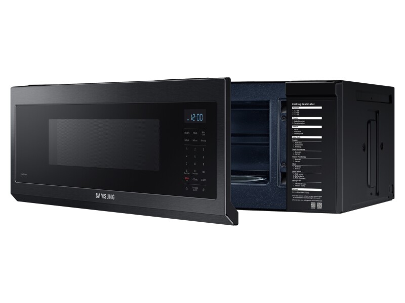 1.1 cu. ft. Smart SLIM Over-the-Range Microwave with 400 CFM Ventilation in Matte Black Steel ME11F7510MTAA