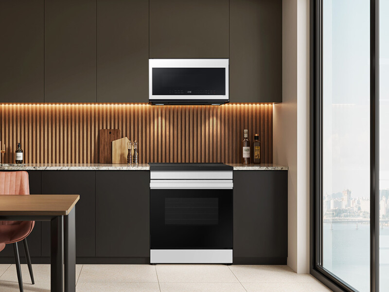 Bespoke 2.1 cu. ft. Over-the-Range Microwave with Wi-Fi in White Glass ME21DB630012AA
