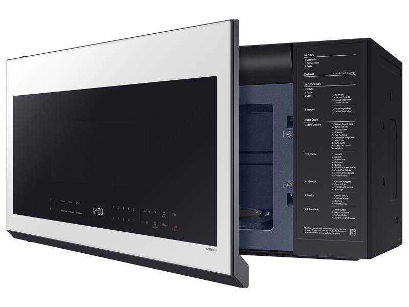 Bespoke 2.1 cu. ft. Over-the-Range Microwave with Wi-Fi in White Glass ME21DB630012AA