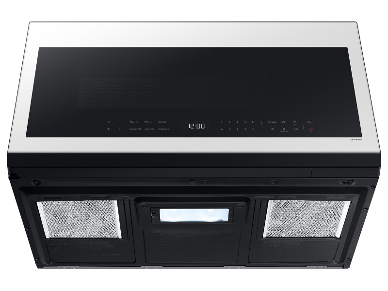 Bespoke 2.1 cu. ft. Over-the-Range Microwave with Wi-Fi in White Glass ME21DB630012AA