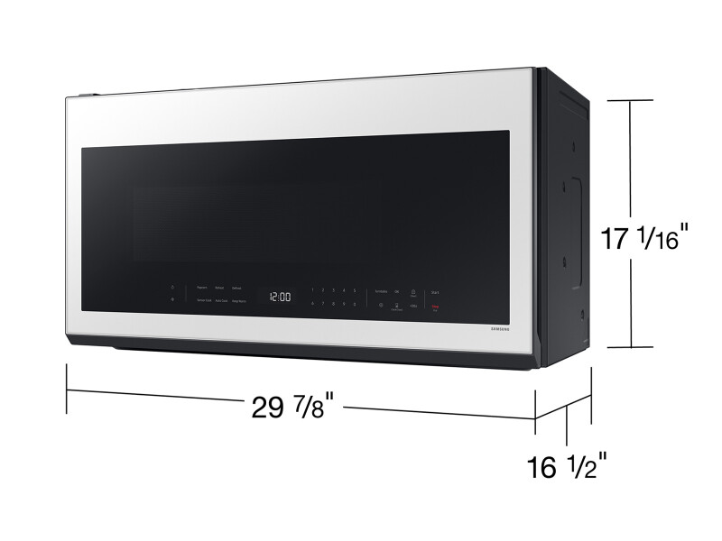 Bespoke 2.1 cu. ft. Over-the-Range Microwave with Wi-Fi in White Glass ME21DB630012AA