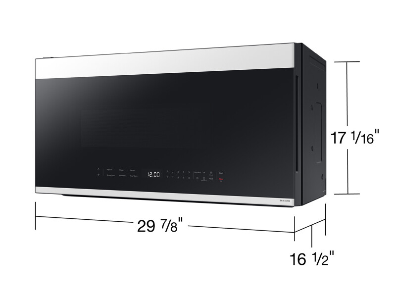 Bespoke 2.1 cu. ft. Over-the-Range Microwave with Edge to Edge Glass Display in White Glass ME21DB650012AA