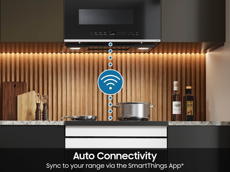 Bespoke 2.1 cu. ft. Over-the-Range Microwave with Auto Dimming Glass Touch Controls in White Glass ME21DB670012AA