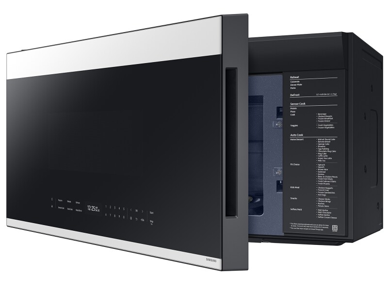 Bespoke 2.1 cu. ft. Over-the-Range Microwave with Auto Dimming Glass Touch Controls in White Glass ME21DB670012AA