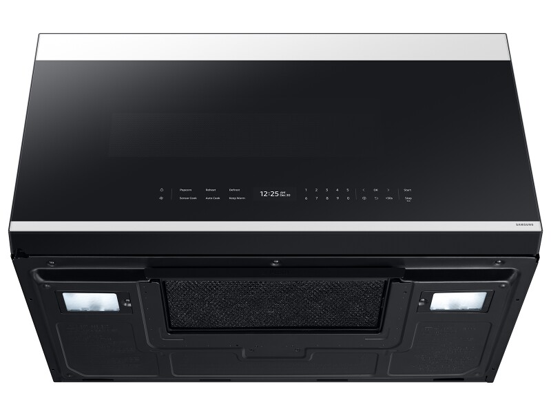 Bespoke 2.1 cu. ft. Over-the-Range Microwave with Auto Dimming Glass Touch Controls in White Glass ME21DB670012AA