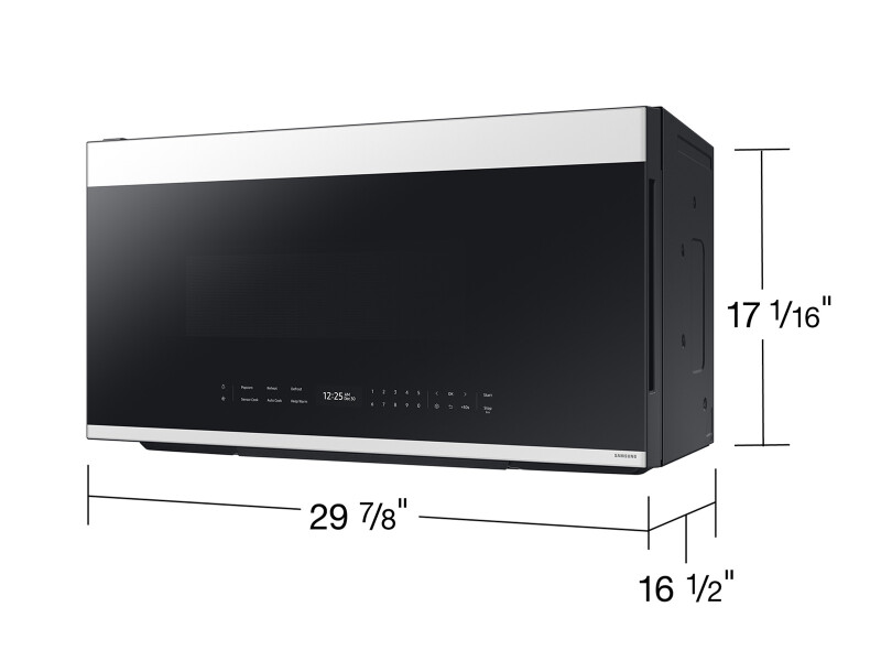 Bespoke 2.1 cu. ft. Over-the-Range Microwave with Auto Dimming Glass Touch Controls in White Glass ME21DB670012AA