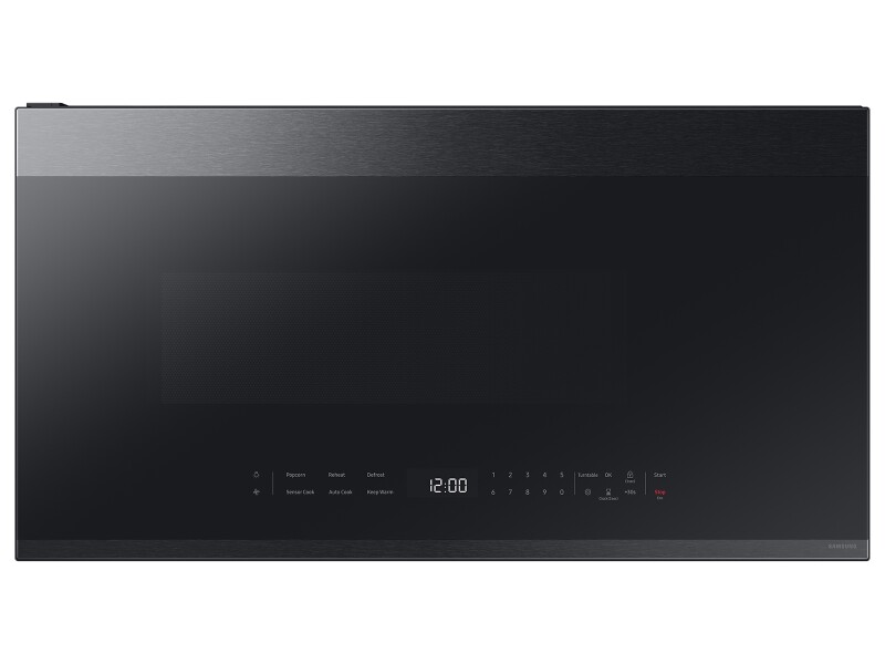 Bespoke 2.1 cu. ft. Over-the-Range Microwave with Edge to Edge Glass Display in Matte Black Steel ME21DG6500MTAA