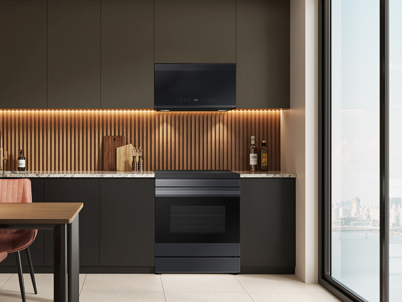 Bespoke 2.1 cu. ft. Over-the-Range Microwave with Edge to Edge Glass Display in Matte Black Steel ME21DG6500MTAA