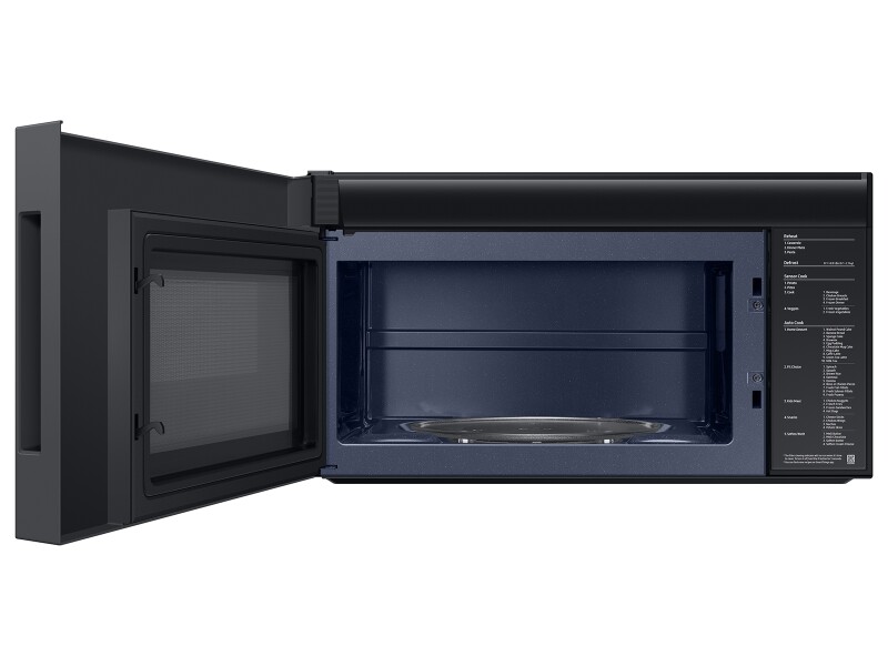 Bespoke 2.1 cu. ft. Over-the-Range Microwave with Edge to Edge Glass Display in Matte Black Steel ME21DG6500MTAA