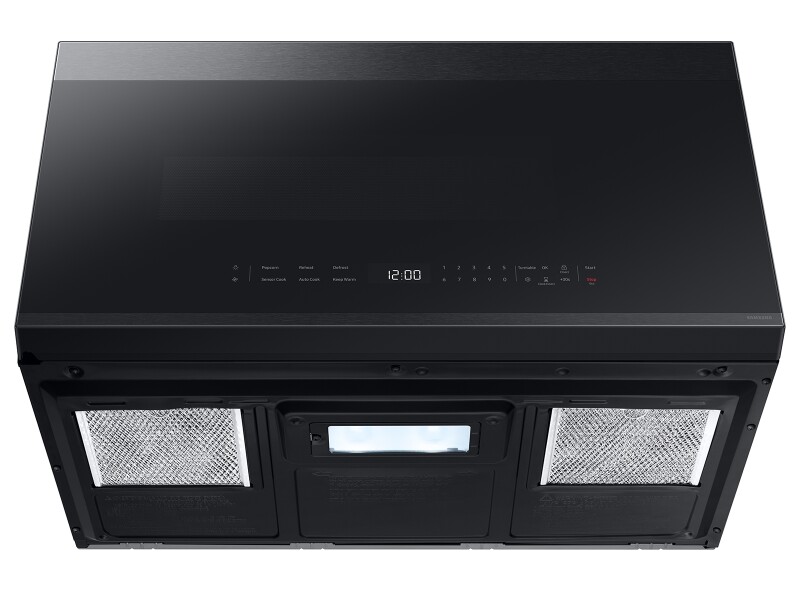 Bespoke 2.1 cu. ft. Over-the-Range Microwave with Edge to Edge Glass Display in Matte Black Steel ME21DG6500MTAA