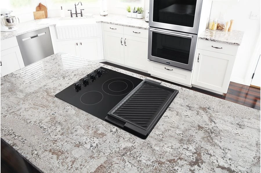 30-Inch Electric Cooktop with Reversible Grill and Griddle MEC8830HB