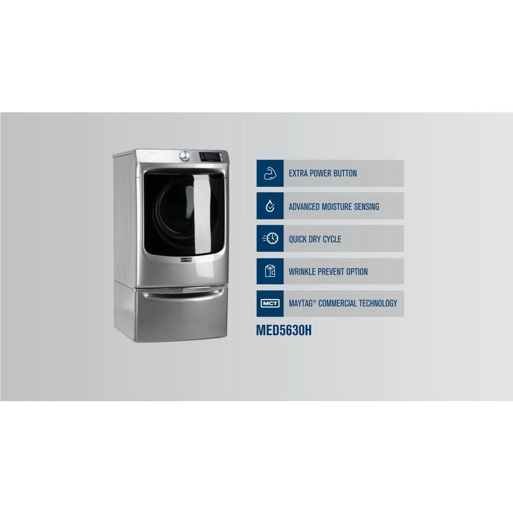 Front Load Electric Dryer with Extra Power and Quick Dry cycle - 7.3 cu. ft. view 25
