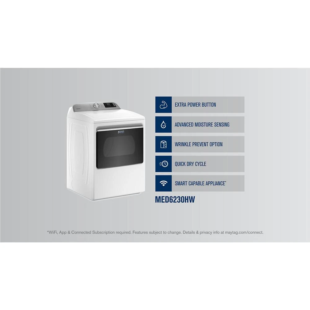 Smart Top Load Electric Dryer with Extra Power - 7.4 cu. ft. view 27