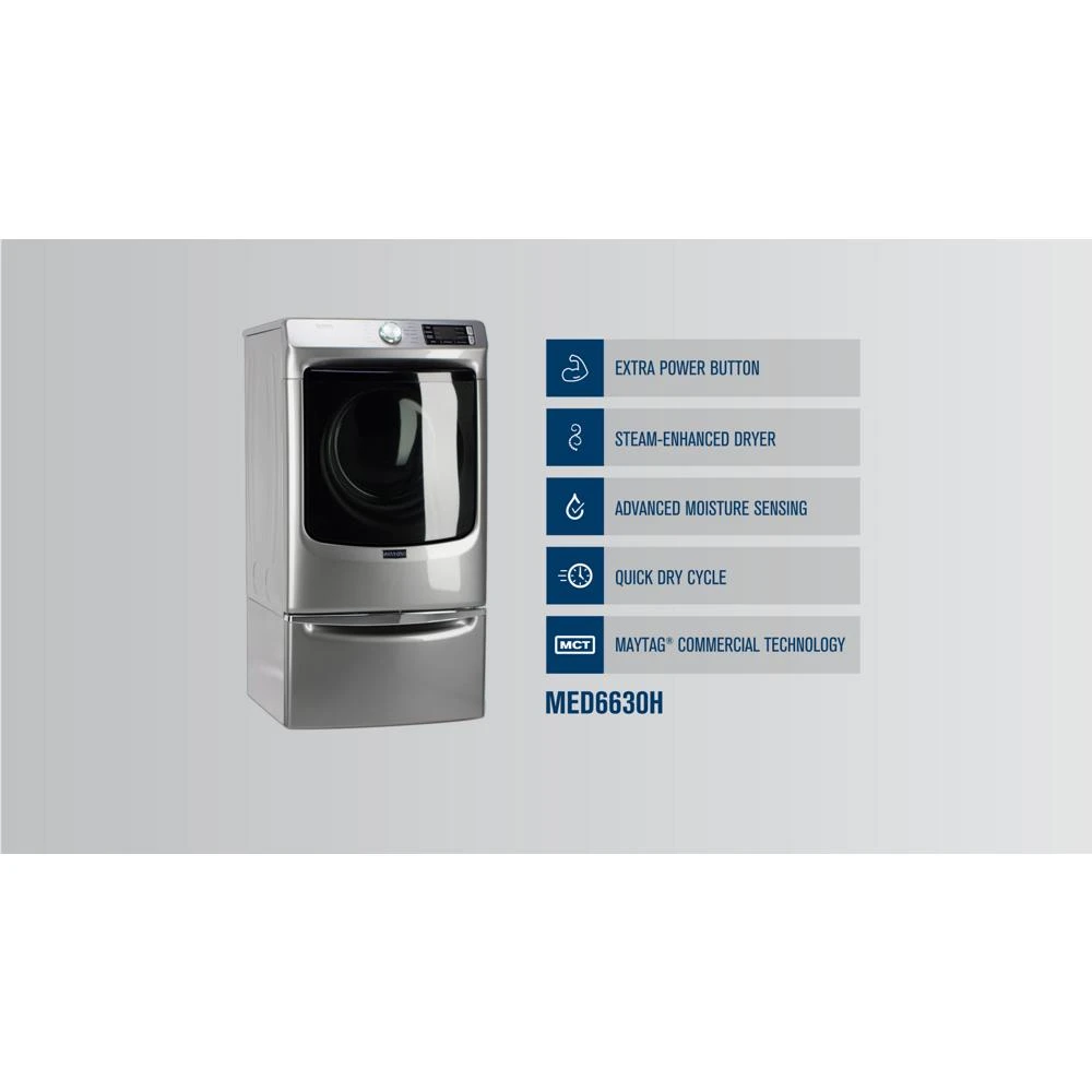 Front Load Electric Dryer with Extra Power and Quick Dry Cycle - 7.3 cu. ft. view 24