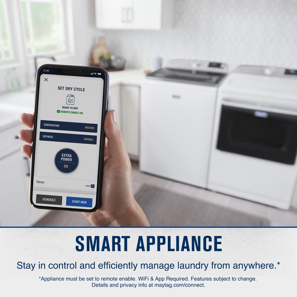 Smart Top Load Electric Dryer with Extra Power - 7.4 cu. ft. MED7230HW