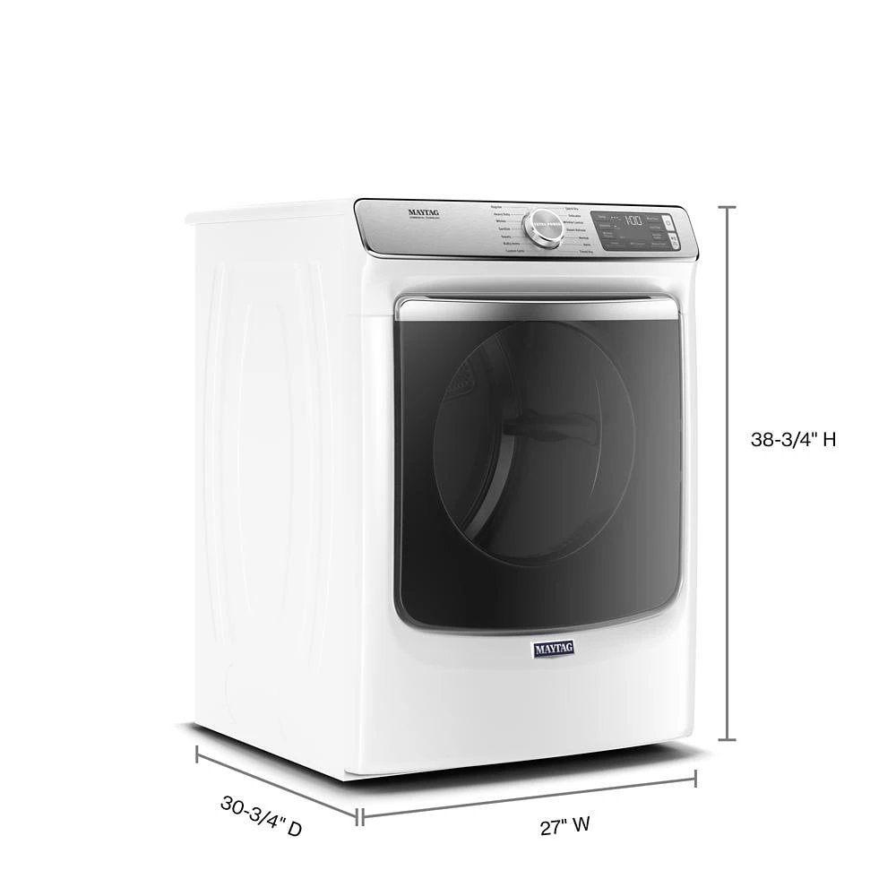 Smart Front Load Electric Dryer with Extra Power and Advanced Moisture Sensing Plus - 7.3 cu. ft. view 20