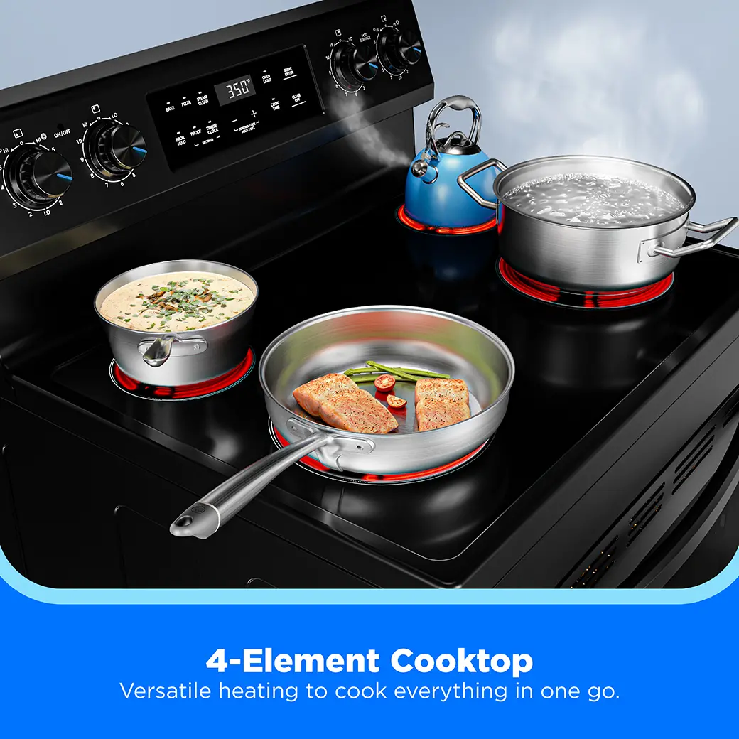 6.3 cu. ft. 4-Element 30” Freestanding Electric Range MER30S3ABB