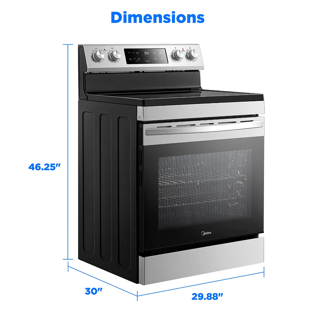 6.3 cu. ft. 4-Element 30” Freestanding Electric Range MER30S3AST