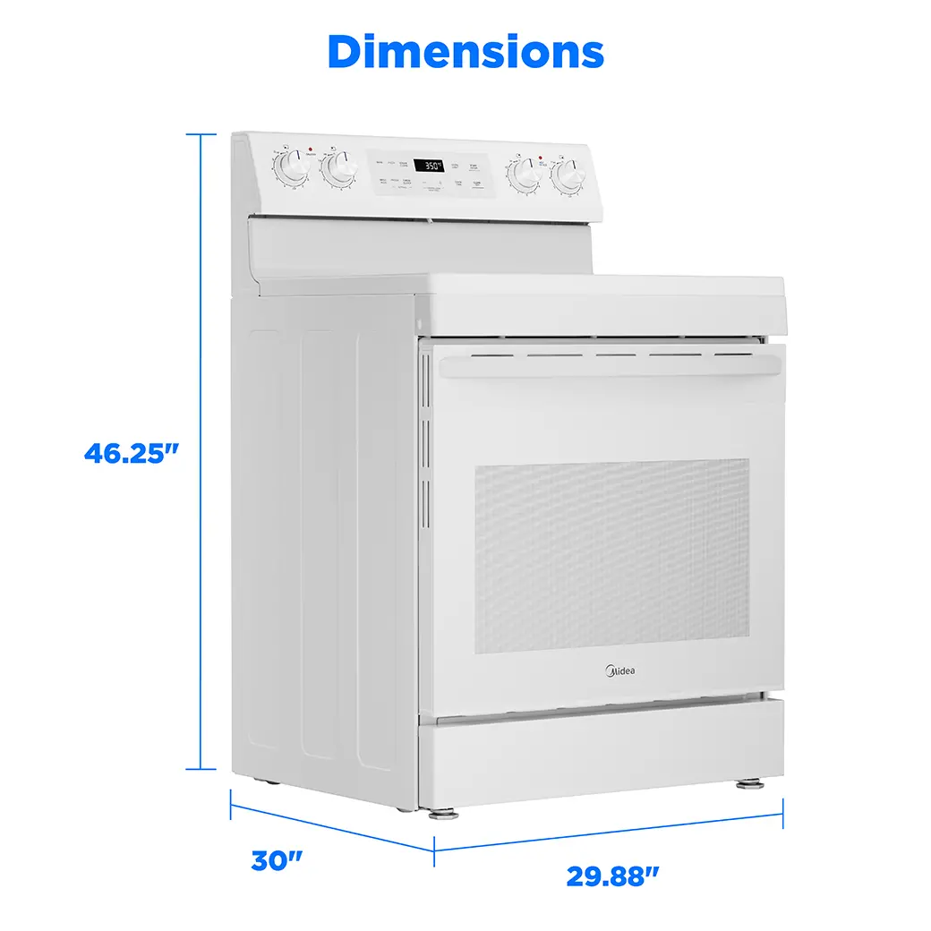 6.3 cu. ft. 4-Element 30” Freestanding Electric Range MER30S3AWW