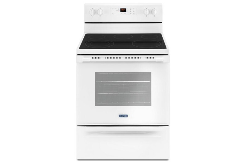 Maytag 30-Inch Wide Electric Range With Shatter-Resistant Cooktop - 5.3 Cu. Ft. White MER6600FW Picture 1