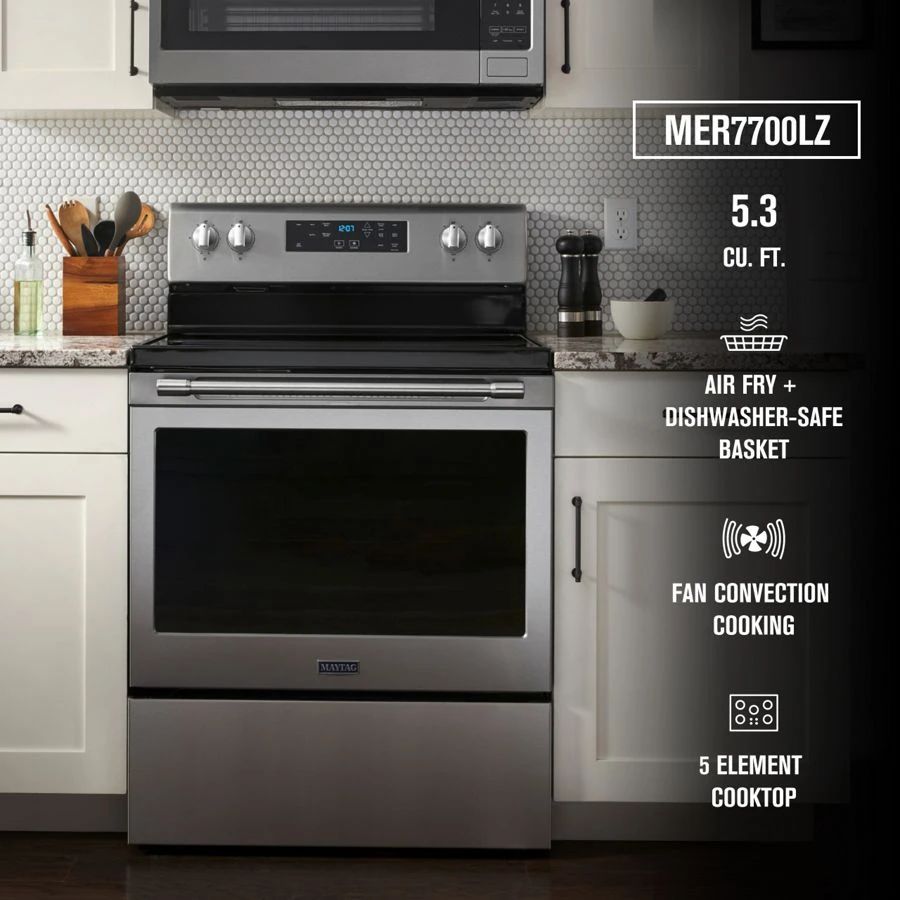 Electric Range With Air Fryer And Basket - 5.3 Cu. Ft. MER7700LZ