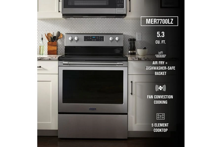 Electric Range with Air Fryer and Basket - 5.3 cu. ft. MER7700LZ