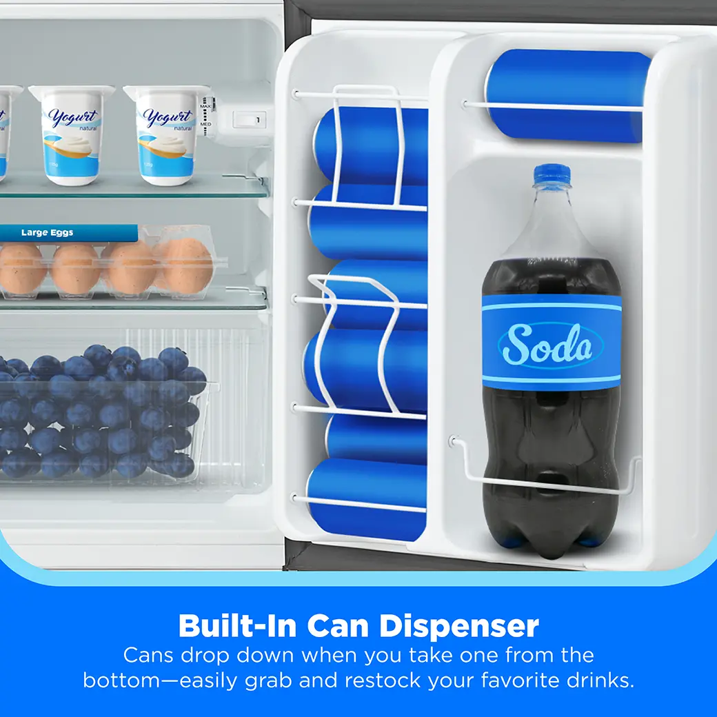 3.1 cu. ft. Compact Refrigerator with Full-Width Freezer MERM31D2AST
