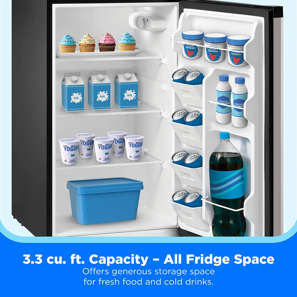 3.3 cu. ft. Single Door Compact Refrigerator MERM33S1AST
