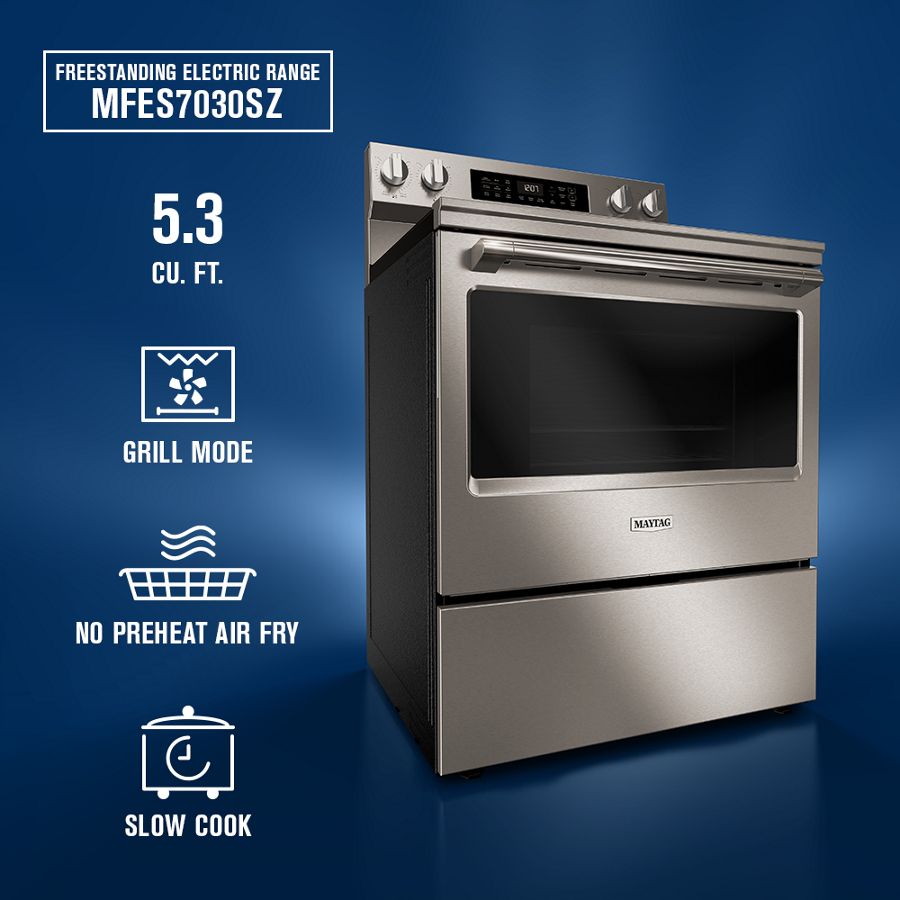 30-Inch Wide Electric Range With Grill Mode and No Preheat Air Fry - 5.3 cu. ft. MFES7030SZ