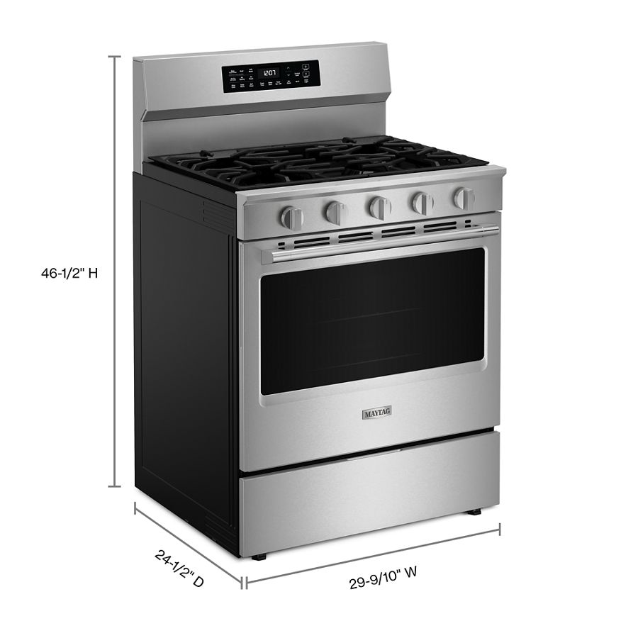 30-Inch Wide Freestanding Gas Range with Grill Mode and No Preheat Air Fry - 5.0 Cu. Ft. MFGS7030SZ