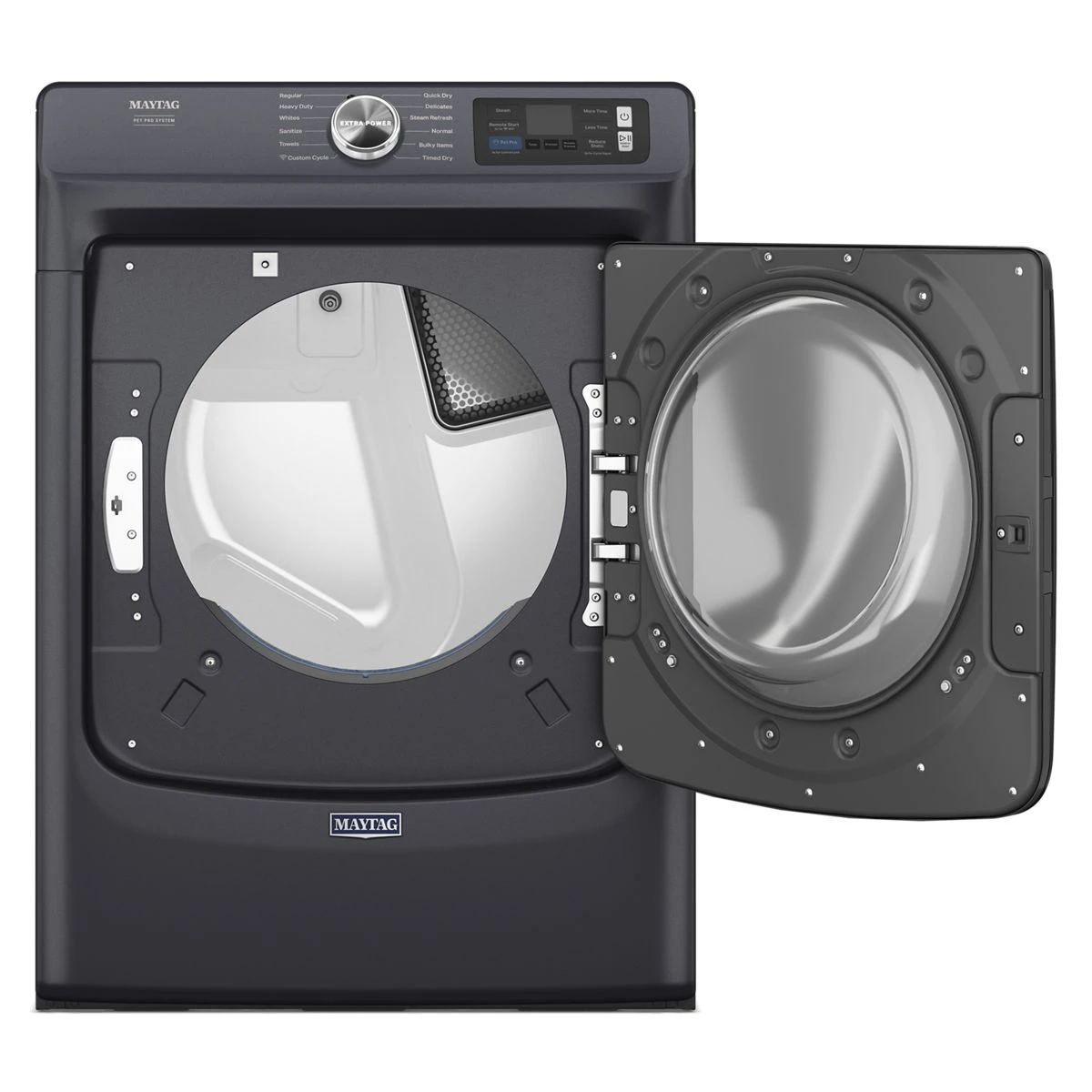 27 Inch Smart Pet Pro Front Load Gas Dryer with 7.4 cu. ft. Capacity, Steam Cycle, Quick Dry, Remote Start, Drum Light, and Advanced Moisture Sensing view 9