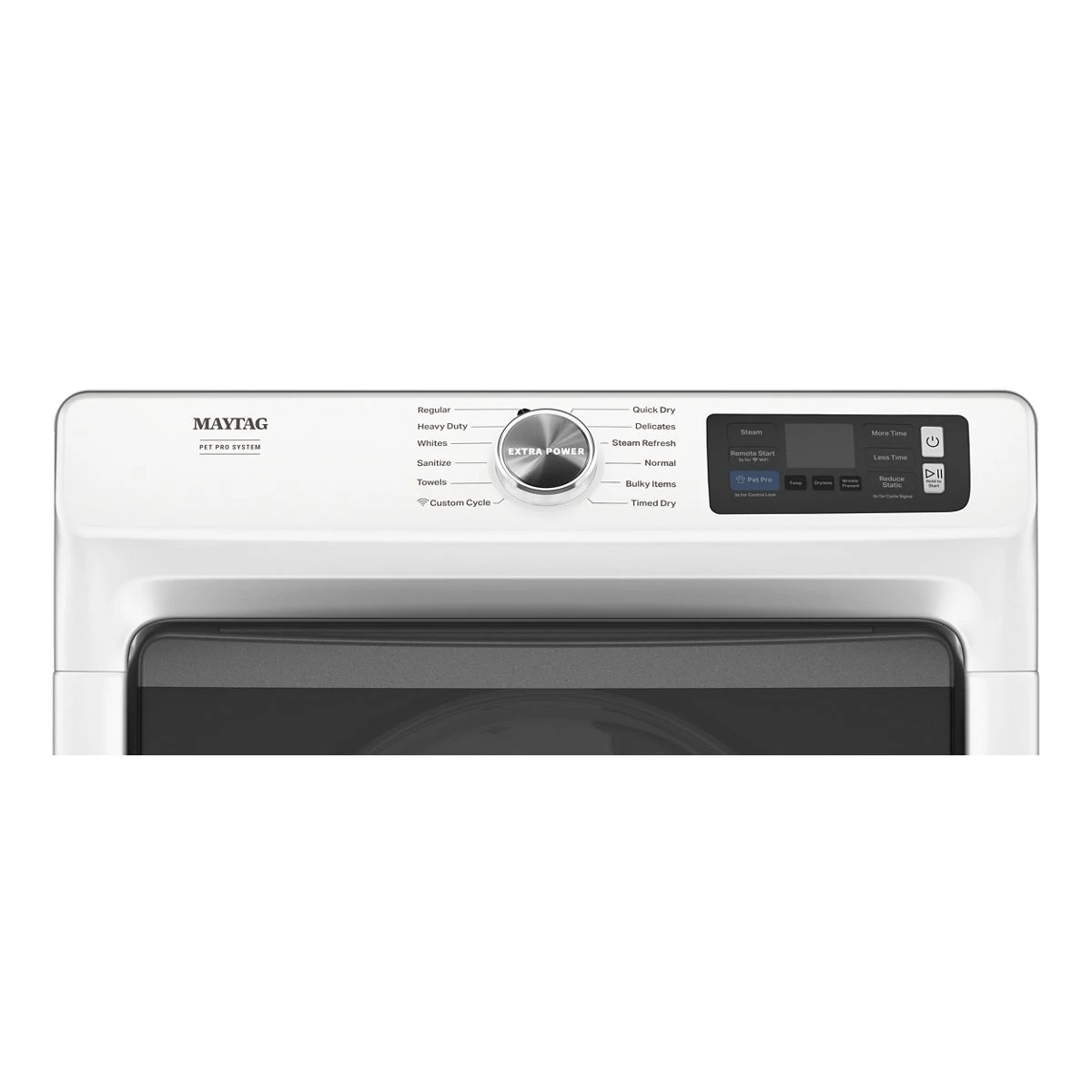 27 Inch Smart Pet Pro Front Load Gas Dryer with 7.4 cu. ft. Capacity, Steam Cycle, Quick Dry, Remote Start, Drum Light, and Advanced Moisture Sensing and Energy Star Certified view 4