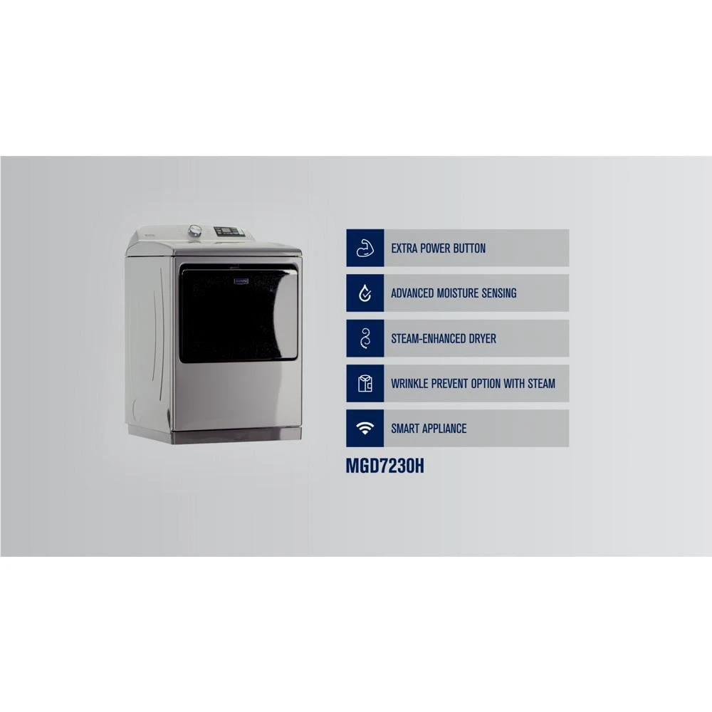 Smart Top Load Gas Dryer with Extra Power - 7.4 cu. ft. MGD7230HW