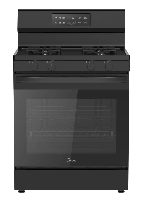 Midea 30" Gas Range with Steam Clean Black MGR30S2ABB Picture 1