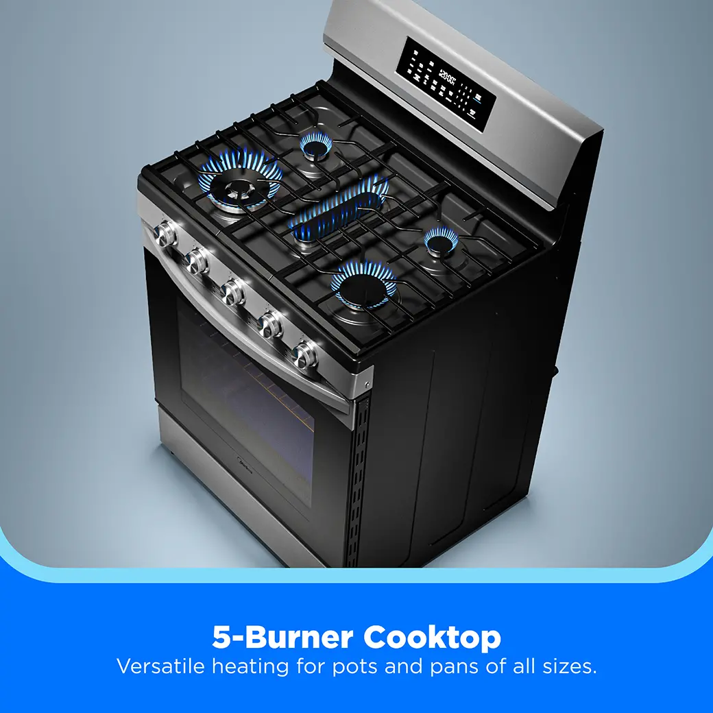 6.1 cu. ft. 5-Burner Freestanding Gas Range with Air Fry and Self Clean MGR30S5AST