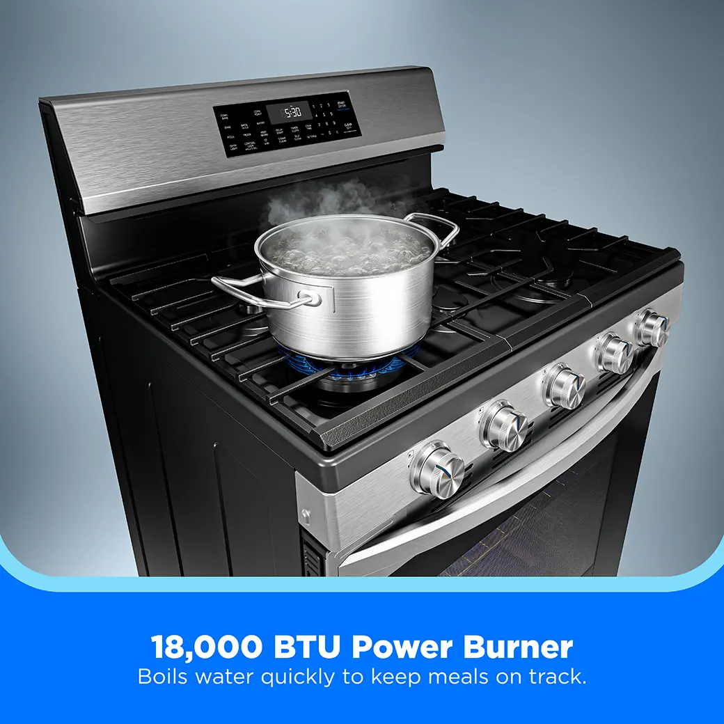 6.1 cu. ft. 5-Burner Freestanding Gas Range with Air Fry and Self Clean MGR30S5AST